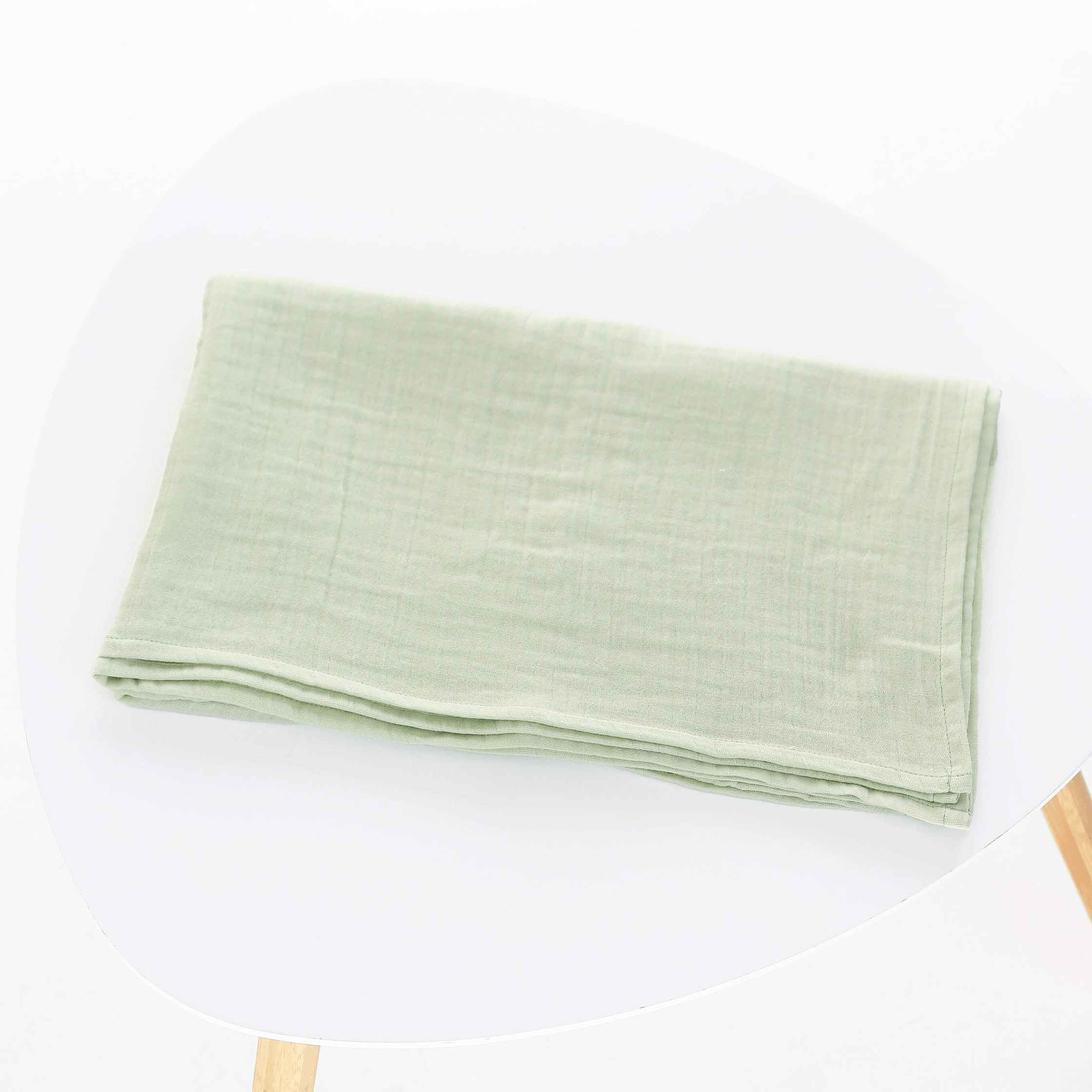 Муслиновая пеленка для детей ELA Textile&Toys Однотон Муслин Светло-зеленый 100х80 см MD002LG Муслиновая пеленка для детей ELA Textile&Toys Однотон Муслин Светло-зеленый 100х80 см MD002LG