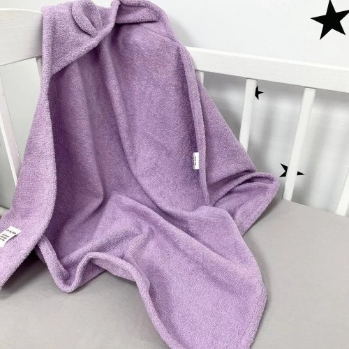 Махровое полотенце с уголком Oh My Kids Лиловый TOW-1054