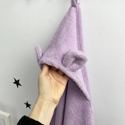 Махровое полотенце с уголком Oh My Kids Лиловый TOW-1054
