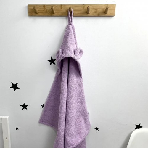 Махровое полотенце с уголком Oh My Kids Лиловый TOW-1054