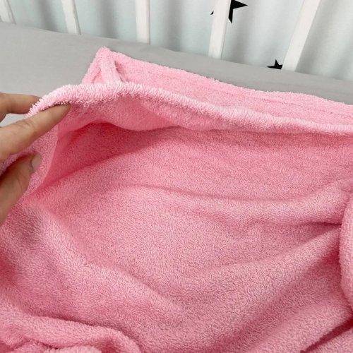 Махровое полотенце с уголком Oh My Kids Розовый TOW-1067
