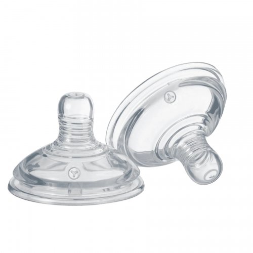Соска для бутылочки силиконовая 2 шт Tommee Tippee Closer to Nature 6m+ Для густой пищи TT0197