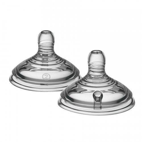 Соска для бутылочки силиконовая 2 шт Tommee Tippee Closer to Nature 3m+ Средний поток TT0193