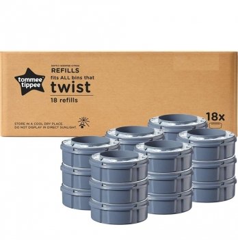 Кассета сменная Tommee Tippee Twist & Click для накопителя подгузников 18 шт TT0285