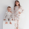 Пижама детская ELA Textile&Toys Транспорт 2 - 8 лет Интерлок Белый/Серый/Коричневый PJ006TR