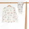 Пижама детская ELA Textile&Toys Транспорт 2 - 8 лет Интерлок Белый/Серый/Коричневый PJ006TR