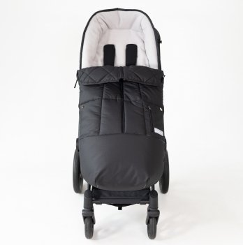 Зимний конверт в прогулочную коляску на флисе ДоРечі Trend Черный 1842F