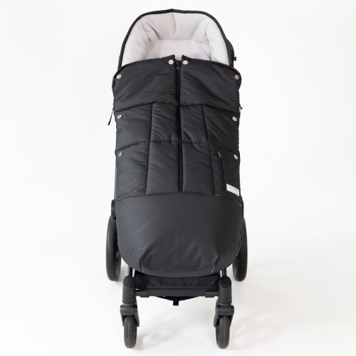 Зимний конверт в прогулочную коляску на флисе ДоРечі Trend Черный 1842F