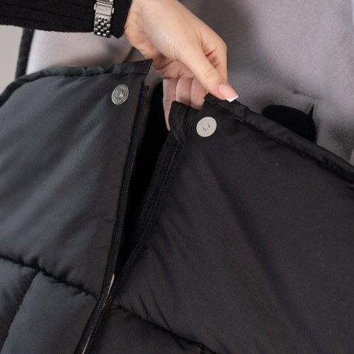 Зимний конверт в прогулочную коляску на флисе ДоРечі Trend Черный 1842F