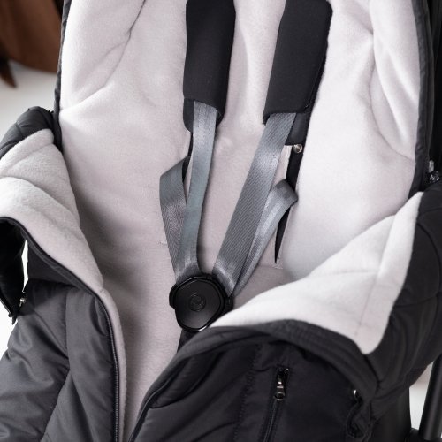 Зимний конверт в прогулочную коляску на флисе ДоРечі Trend Черный 1842F