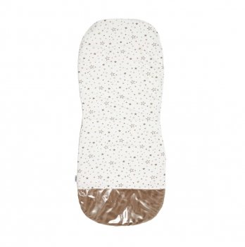 Матрасик в коляску Twins Velvet Caramel Молочный/Коричневый 87х39 см 8910-BTVel-201