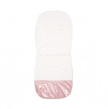 Матрасик в коляску Twins Velvet Powder pink Белый/Розовый 87х39 см 8910-BTVel-24