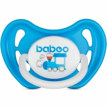 Пустышка латексная круглая Baboo Transport Синий 0+ мес 90416