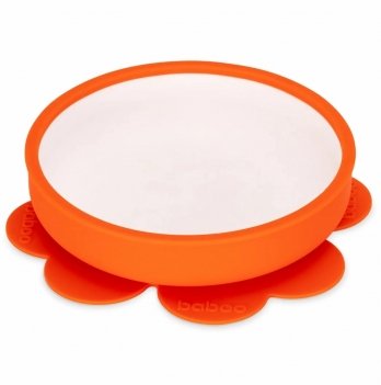 Детская тарелка глубокая на присоске Baboo Оранжевый 90428
