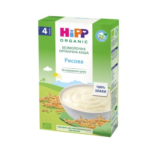 Каша рисовая безмолочная органическая HiPP 200 г 30402