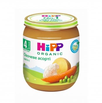 Детское пюре органическое овощное HiPP Овощное ассорти 125 г 4013