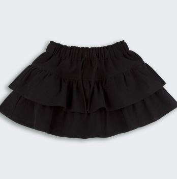 Школьная юбка шорты Bembi City collection 7 - 13 лет Коттон-фактурный Черный ЮБ123