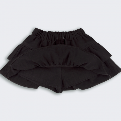 Школьная юбка шорты Bembi City collection 7 - 13 лет Коттон-фактурный Черный ЮБ123