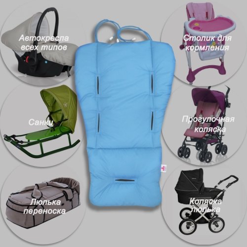 Матрасик в коляску и автокресло Ontario Baby Universal Premium Голубой ART-0000275-3