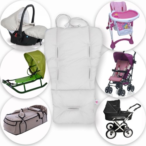 Матрасик в коляску и автокресло Ontario Baby Universal Premium Звезды розовые Белый ART-0000278-10