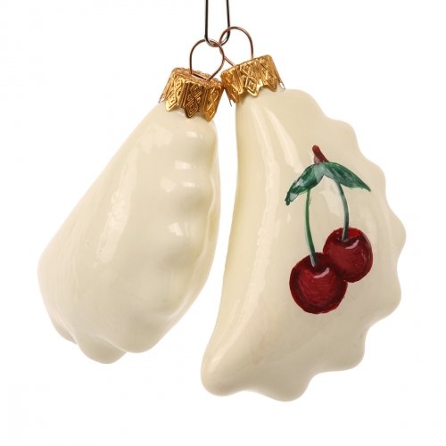 Елочная игрушка набор 2 шт Rizdviani Istorii Украинские истории Вареники з вишнею 8 см 4820001248661