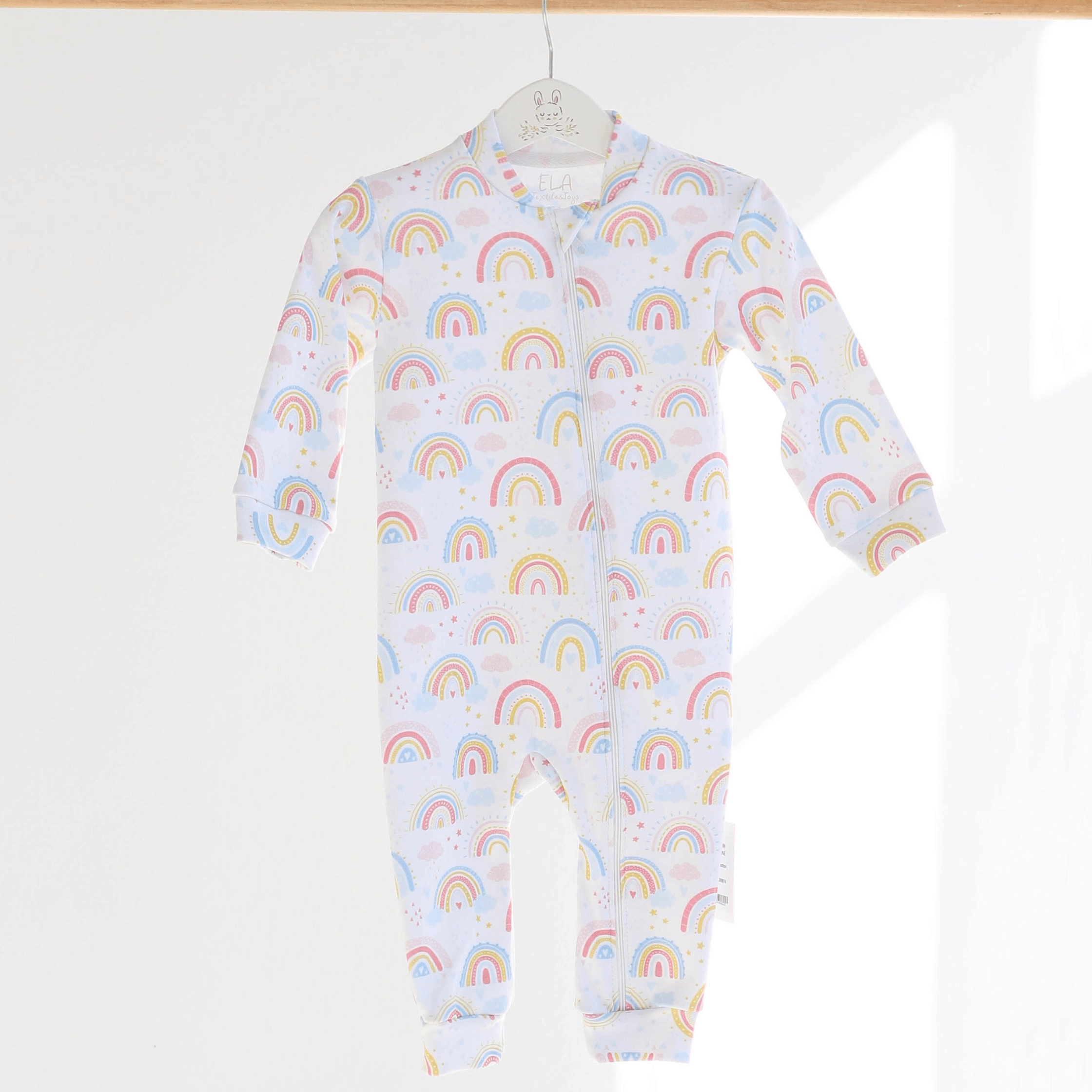 Человечек детский ELA Textile&Toys Радуги 1 - 3 лет Интерлок Белый/Желтый/Розовый RP002RB Человечек детский ELA Textile&Toys Радуги 1 - 3 лет Интерлок Белый/Желтый/Розовый RP002RB