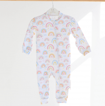Человечек детский ELA Textile&Toys Радуги 1 - 3 лет Интерлок Белый/Желтый/Розовый RP002RB