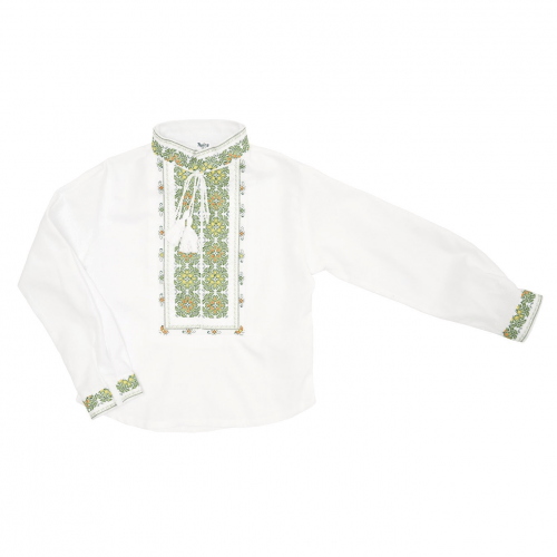 Вышиванка детская Twins Волынская 5 - 7 лет Хлопок Белый/Зеленый 88OT-V1