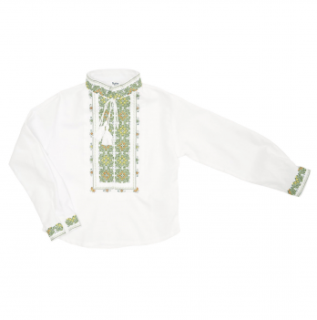 Вышиванка детская Twins Волынская 5 - 7 лет Хлопок Белый/Зеленый 88OT-V1