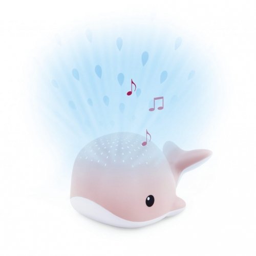 Музыкальный ночник проектор для новорожденных Zazu Кит Розовый ZA-WALLY-03