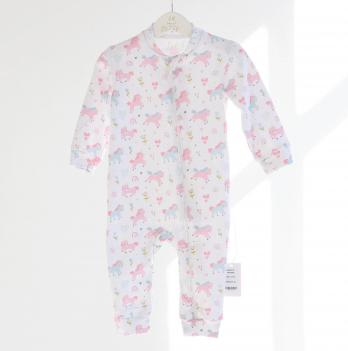 Человечек детский ELA Textile&Toys Единороги 1 - 3 лет Интерлок Белый/Розовый/Голубой RP002PUC