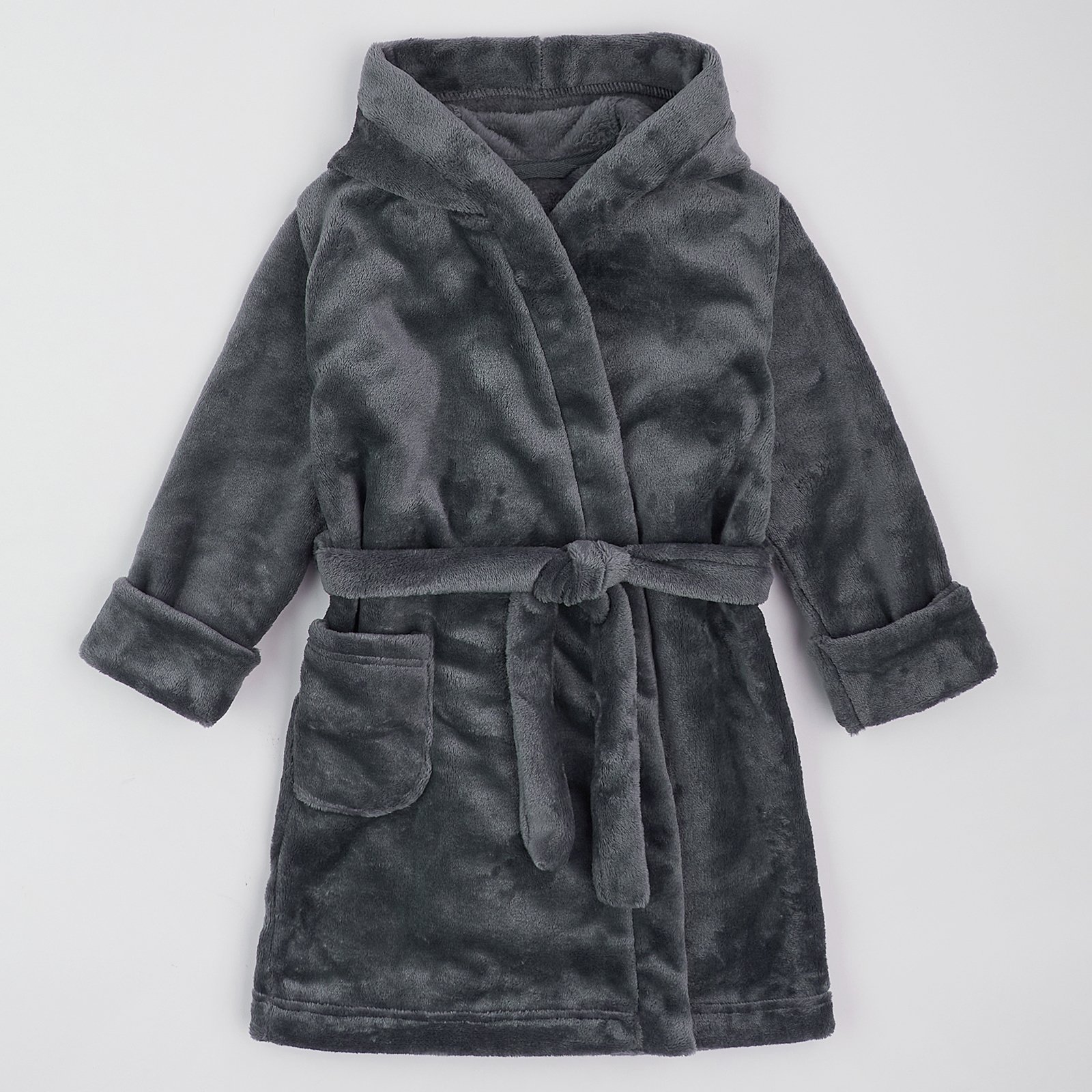 Махровый халат для детей ЛяЛя 5 - 17 лет Велсофт Графитовый 16МХ102_5-55