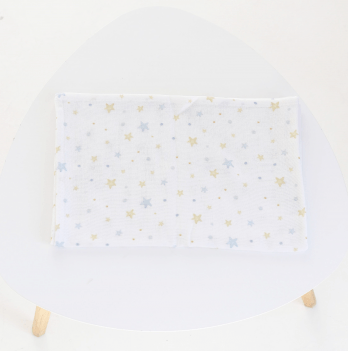 Муслиновая пеленка для детей ELA Textile&Toys Звездочки Муслин Белый/Голубой/Желтый 100х80 см MD002YBS