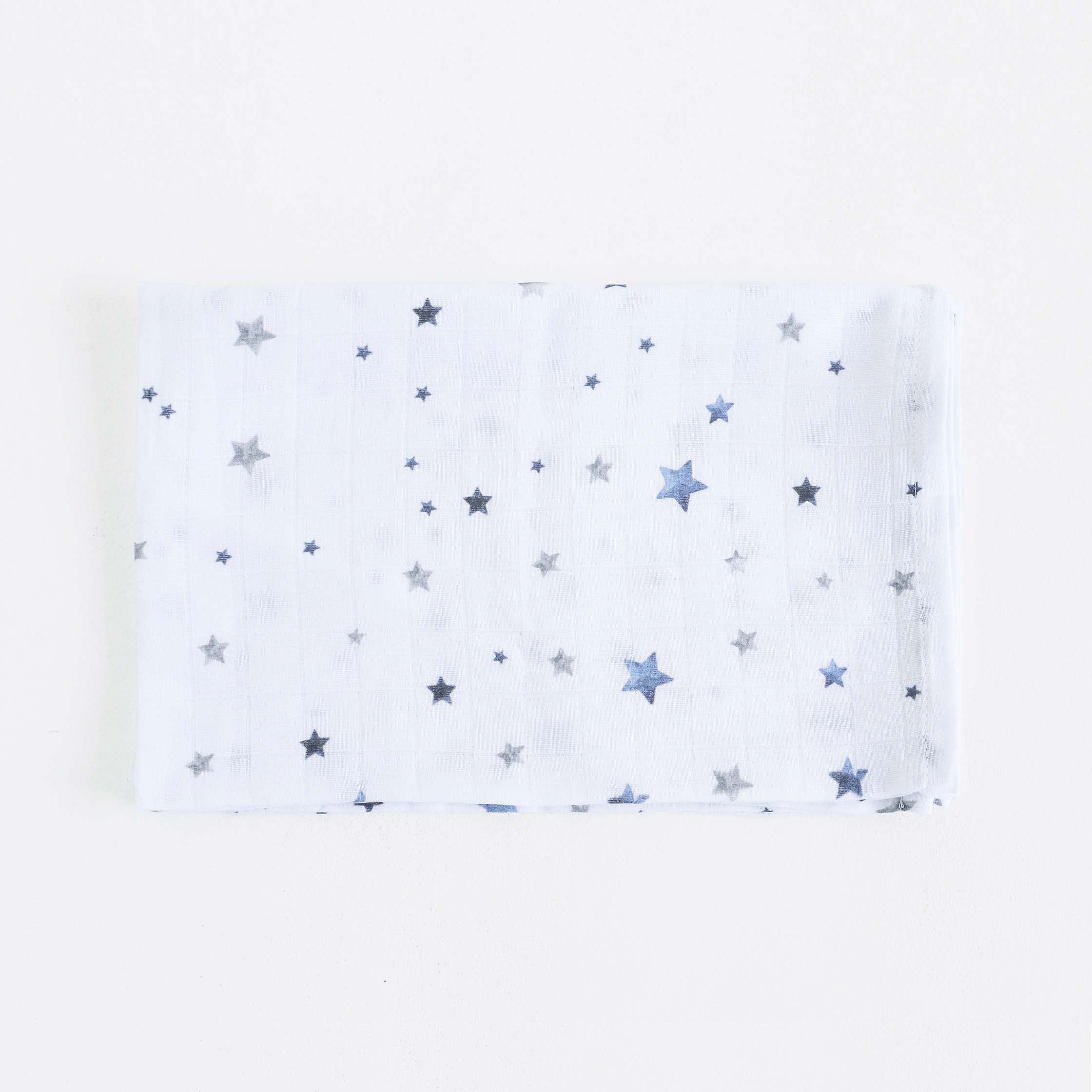 Муслиновая пеленка для детей ELA Textile&Toys Звезды Белый/Синий 100х80 см DM001S Муслиновая пеленка для детей ELA Textile&Toys Звезды Белый/Синий 100х80 см DM001S