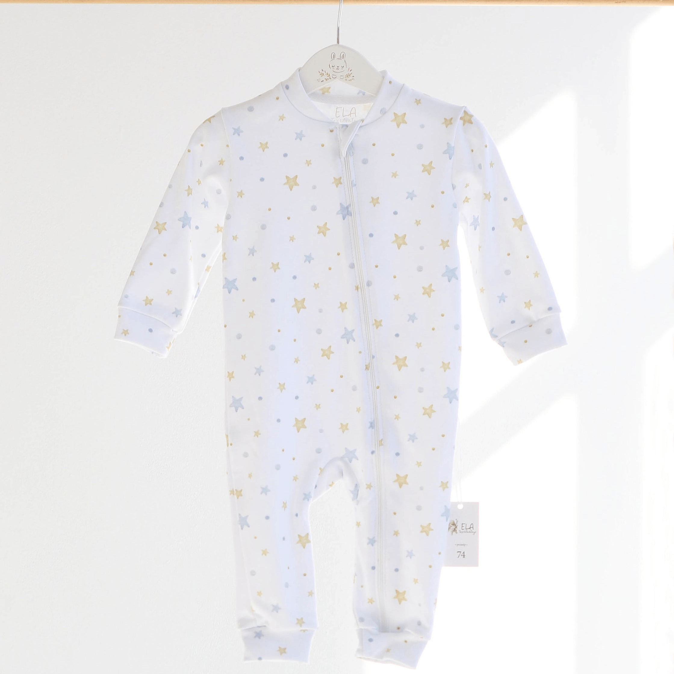 Человечек детский ELA Textile&Toys Звезды 1 - 3 лет Интерлок Белый/Желтый/Голубой RP002SR Человечек детский ELA Textile&Toys Звезды 1 - 3 лет Интерлок Белый/Желтый/Голубой RP002SR