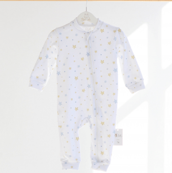Человечек детский ELA Textile&Toys Звезды 1 - 3 лет Интерлок Белый/Желтый/Голубой RP002SR