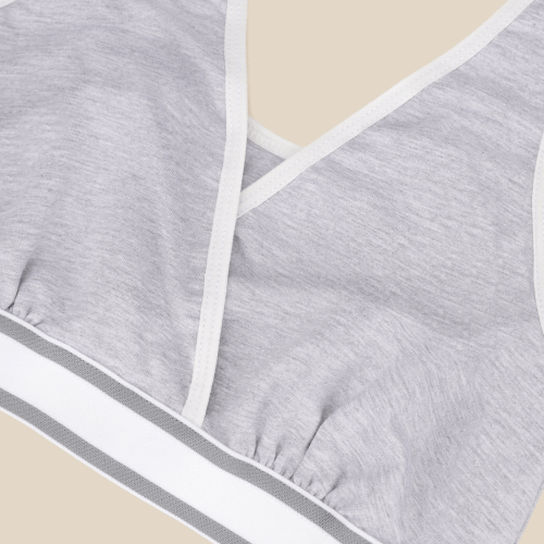 Бюстгальтер топ для беременных и кормящих Znana Mama Comfort серый меланж