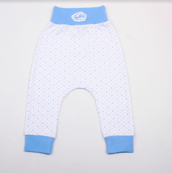 Штанишки Veres Hello Bunny white-blue интерлок 