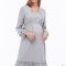Платье-миди для беременных и кормящих Юла мама Monice DR-39.062 серый меланж