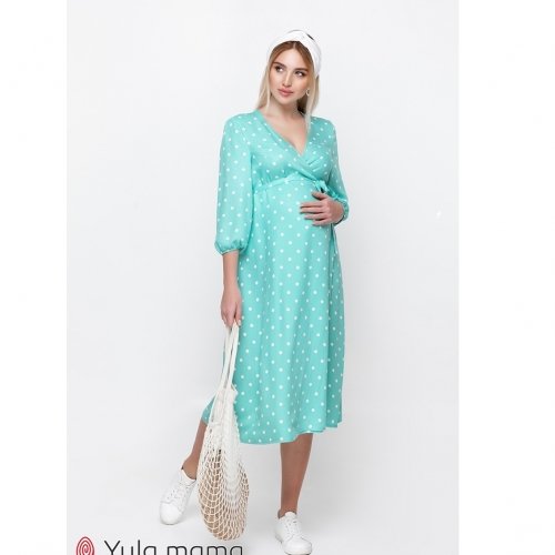 Платье для беременных и кормящих Юла мама Nicolette Аквамариновый DR-10.051