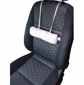Ортопедический валик для автомобильного кресла Lintex Лен 30х5х9 см Серый ва