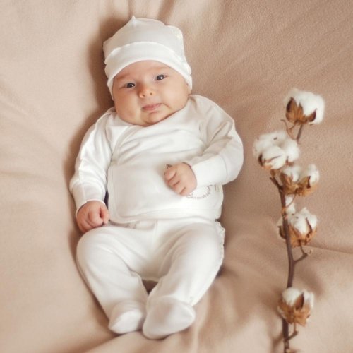 Распашонка для новорожденных Minikin Органик, молочная