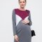 Теплое платье для беременных и кормящих Юла мама Denise Серый DR-49.201