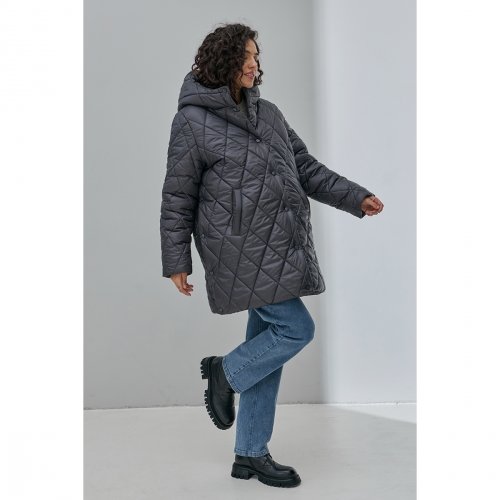 Зимняя куртка для беременных Юла Мама Akari Темно-серый OW-43.021