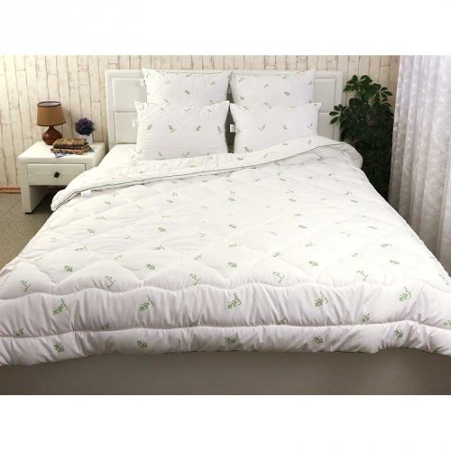 Одеяло зимнее полуторное и подушка для сна 2 шт Руно Bamboo Style Белый 172.52_Bamboo Style