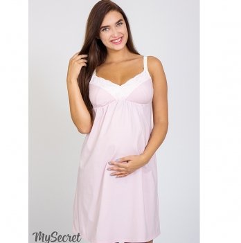 Ночная сорочка для беременных и кормящих Юла мама Monika new Розовый NW-2.2.4