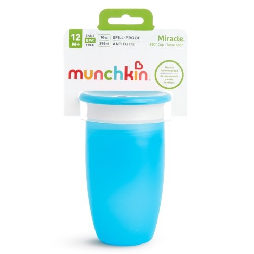 Чашка непроливайка Munchkin Miracle 360 с крышкой 296 мл Голубой 051858