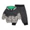 Спортивный костюм для мальчика ЛяЛя 6 - 18 мес Футер Темно-серый меланж/Зеленый К2ДВ007_5-72