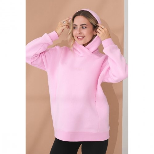 Худи для беременных и кормящих с начесом Юла Мама Angel Розовый SW-45.022