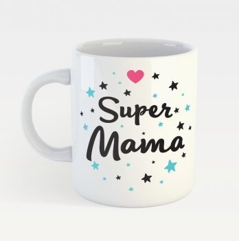 Чашка с принтом Memiks Super Mama